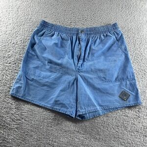 VINTAGE OP Shorts Mens Large Cotton Blue Made in USA 5" Inseam Beach Surf Skate